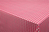 Tafelzeil/tafelkleed boeren ruit rood/wit 140 x 250 cm - Tuintafelkleed