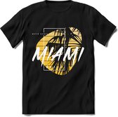 Miami Beach | TSK Studio Zomer Kleding  T-Shirt | Geel | Heren / Dames | Perfect Strand Shirt Verjaardag Cadeau Maat L
