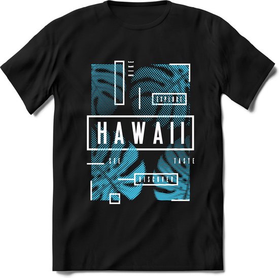 Hawaii Leafs | TSK Studio Zomer Kleding  T-Shirt | Lichtblauw | Heren / Dames | Perfect Strand Shirt Verjaardag Cadeau Maat 3XL