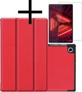 Lenovo Tab M10 FHD Plus Hoesje Case Hard Cover Hoes Book Case + Screenprotector - Rood
