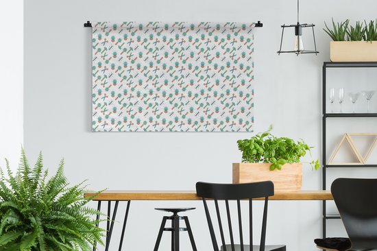 Tapisserie - Tapisserie - Ciseaux - Crayon - Motifs - 150x100 cm - Tapisserie