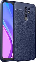 Mobigear Hoesje geschikt voor Xiaomi Redmi 9 Telefoonhoesje Flexibel TPU | Mobigear Luxury Backcover | Redmi 9 Case | Back Cover - Blauw
