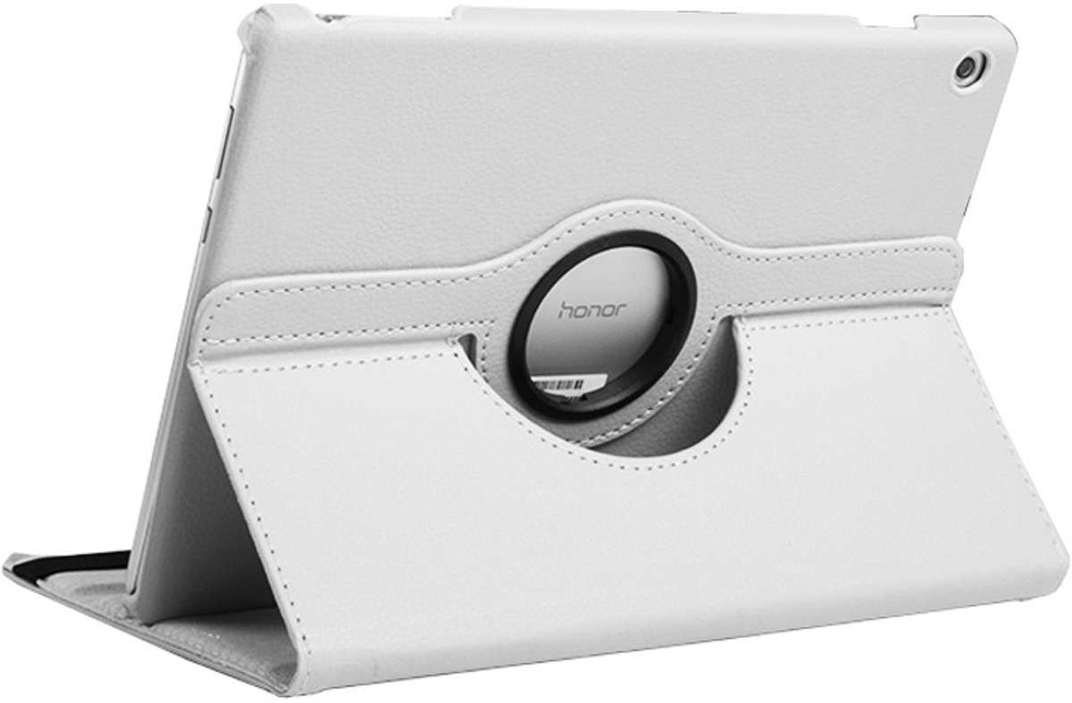 Mobigear Tablethoes geschikt voor Huawei MediaPad T5 10.1 Hoes | Mobigear DuoStand Draaibare Bookcase - Wit