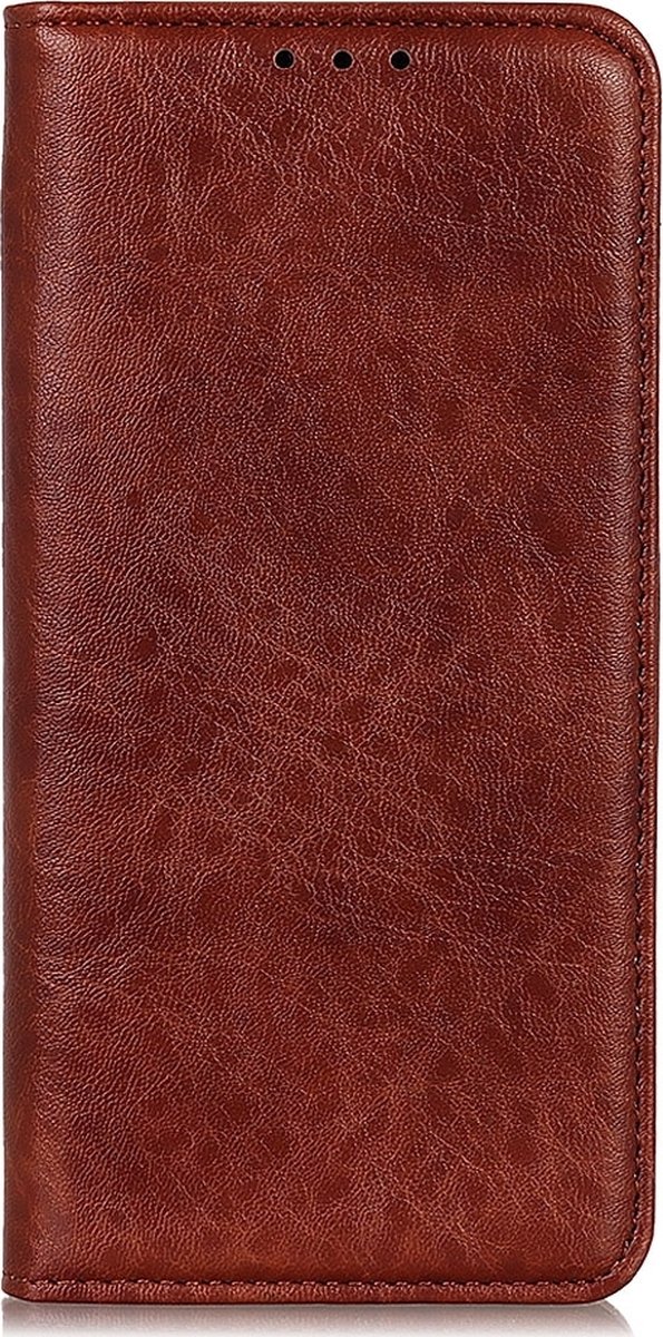 Mobigear Telefoonhoesje geschikt voor Motorola Moto E6s (2020) Hoesje | Mobigear Classic Elegance Bookcase Portemonnee | Pasjeshouder voor 2 Pasjes | Telefoonhoesje voor Pinpas / OV Kaart / Rijbewijs - Bruin