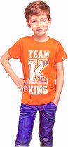 Jongens T-shirt - Team King - Voor Koningsdag - Holland - Maat: 86/92