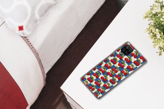 Coque Samsung Galaxy A12 - Meiden - Cerise - Nourriture - Motifs - Coque de téléphone en Siliconen -