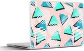 Laptop sticker - 17.3 inch - Design - Jaren 80 - Abstract - Pastel - 40x30cm - Laptopstickers - Laptop skin - Cover