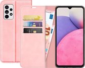 Bookcase hoesje pour Samsung Galaxy A53 - Just in Case - Rose Solide - Similicuir