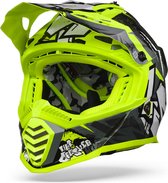 LS2 Helm Fast EVO Crusher MX437 glans zwart / fluor geel maat XL