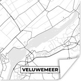 Poster Veluwe - Plattegrond - Veluwemeer - Kaart - Stadskaart - 75x75 cm