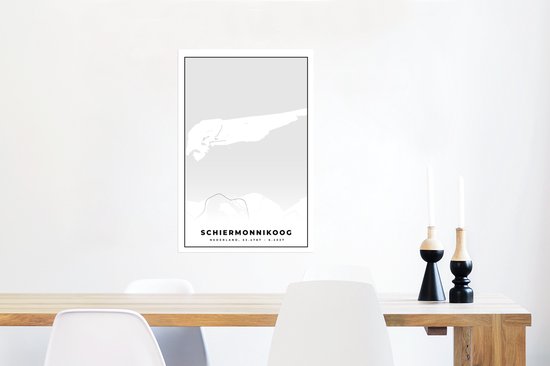 Affiche Plan de la ville - Plan d'étage - Carte - Schiermonnikoog - 60x90 cm