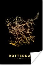Poster City Map - Map - Rotterdam - Map - Nederland - 120x180 cm XXL