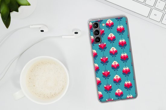 Coque Samsung Galaxy S21 - Motifs - Rétro - Fleurs - Lys - Coque de téléphone en Siliconen -