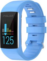 Siliconen Smartwatch bandje - Geschikt voor Polar A360 / A370 siliconen bandje - lichtblauw - Strap-it Horlogeband / Polsband / Armband