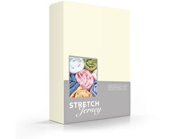 Romanette Luxe Jersey Hoeslaken - Tweepersoons  (140/150x200/210/220 ) - Ivoor