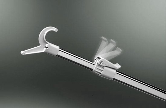 ANXJLEO Uittrekbare broekhanger, ruimtebesparend, uittrekbare kledingstang, verstelbare kledingstang, telescoopstang, kledingstang voor het ophangen van kleding, broeken en stropdassen (zwart, 35 cm