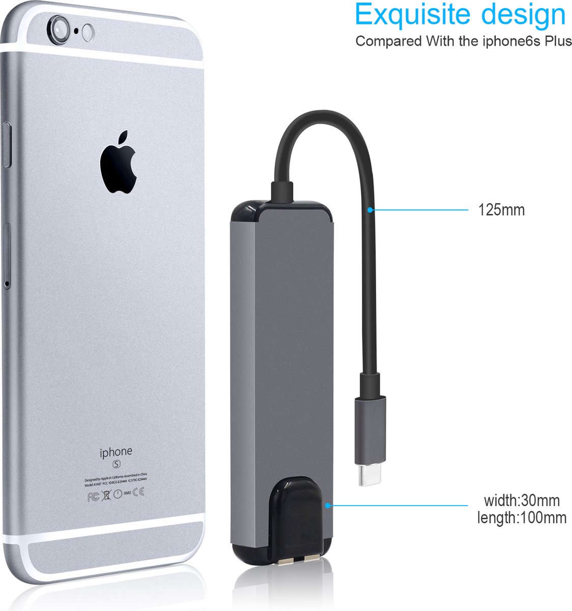 8-in-1 USB-C Hub Adapter met HDMI 4K, USB 3.0, SD/TF Card Reader, VGA, Ethernet voor MacBook en Laptop - Afbeelding 4