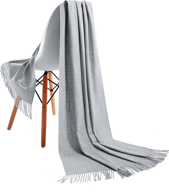 Emilie Scarves - sjaal - pashmina - cashmere - gemêleerd grijs