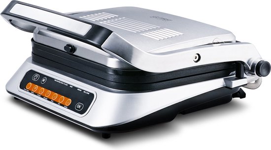 TZS First Austria Contactgrill - 2100 W - Tosti apparaat - Grill - Panini Grill - RVS van Merkloos — afbeelding 2