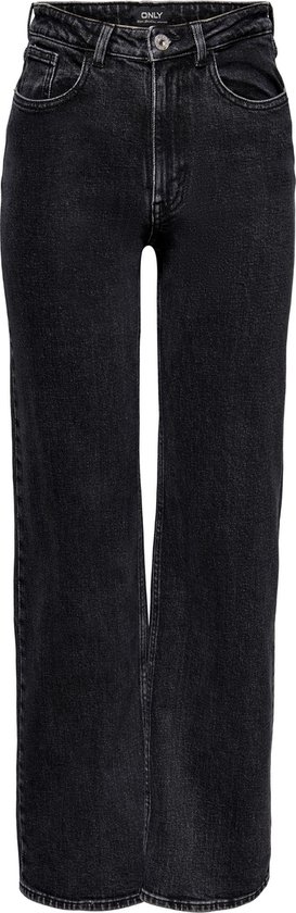 Only Jeans Onljuicy Hw Wide Leg Rea244 Noos 15235241 Black Denim/nas244 Dames Maat - W24 X L30
