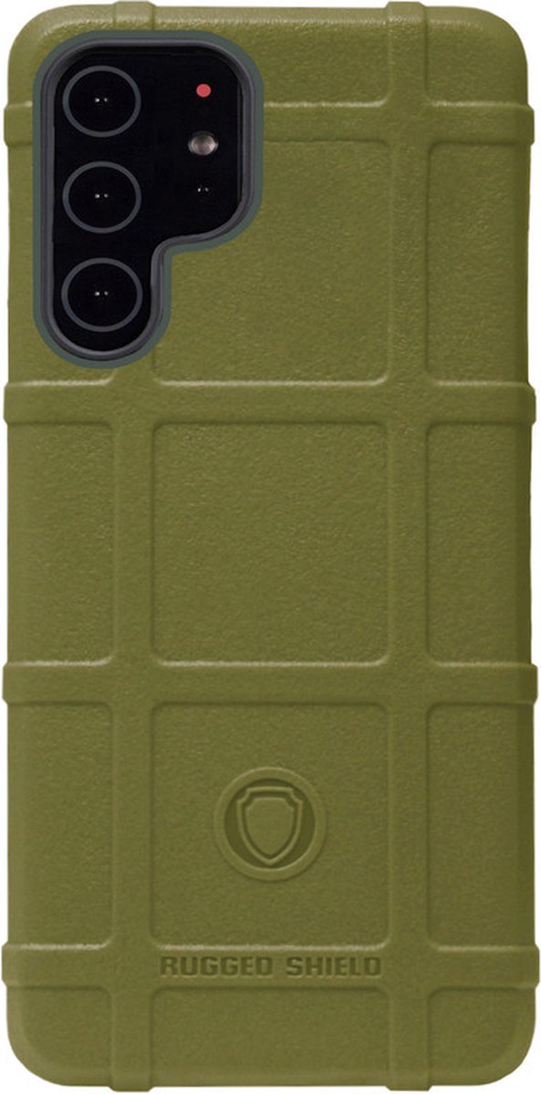 RUGGED SHIELD Rubber Bumper Case Hoesje Geschikt Voor Samsung Galaxy S22 - Groen