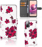 Mobiel Hoesje Xiaomi Redmi Note 10/10T 5G | Poco M3 Pro Book Case Blossom Red