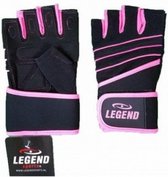 Fitness handschoen dames legend grip roze maat S