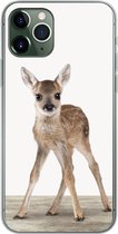 Geschikt voor iPhone 11 Pro hoesje - Hert - Baby hert - Dieren - Meisjes - Jongens - Kinderen - Siliconen Telefoonhoesje