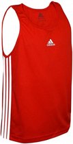 tanktop Boxing heren polyester rood maat XXS