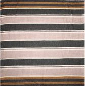 sjaal dames 90 x 90 cm polyester roze/grijs/bruin