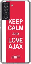 6F hoesje - geschikt voor Samsung Galaxy S21 FE -  Transparant TPU Case - AFC Ajax Keep Calm #ffffff