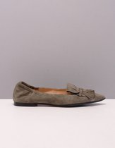 di Lauro omera ballerina's dames groen  2213970 khaki suede 39