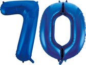 Folie ballonnen 70 blauw.