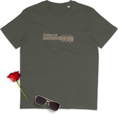 T Shirt Dames Met Opdruk - Muziek - Gitarist - Groen Khaki - Maat 3XL