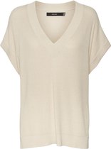 Vero Moda VMNEWLEXSUN SS V-NECK VEST - Birch Beige