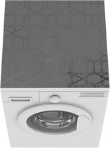 Wasmachine beschermer mat - Patroon - Luxe - Zwart - Wit - Breedte 60 cm x hoogte 60 cm
