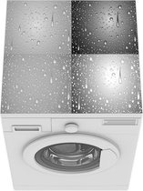 Wasmachine beschermer mat - waterdruppels in verschillende kleuren - zwart wit - Breedte 60 cm x hoogte 60 cm