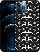 iPhone 12 Pro Max Hoesje Zwart Oh Deer - Designed by Cazy