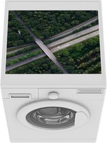Wasmachine beschermer mat - Snelwegen in Nederland - Breedte 55 cm x hoogte 45 cm