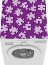 Wasmachine beschermer mat - Puzzel - Patronen - Paars - Breedte 60 cm x hoogte 60 cm