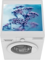 Wasmachine beschermer mat - Bloem - Paars - Winter - Breedte 55 cm x hoogte 45 cm