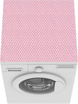 Wasmachine beschermer mat - Patronen - Strepen - Roze - Paars - Breedte 60 cm x hoogte 60 cm