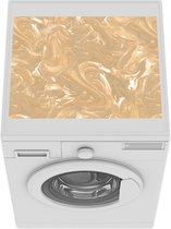 Wasmachine beschermer - Wasmachine mat - Bruin - Marmer - Patronen - Verf - 55x45 cm - Droger beschermer