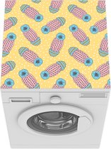 Wasmachine beschermer mat - Cactus - Roze - Patronen - Bloemen - Breedte 60 cm x hoogte 60 cm