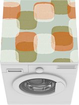 Wasmachine beschermer mat - Retro - Patroon - Pastel - Breedte 60 cm x hoogte 60 cm