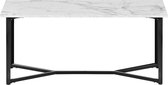 Merax Moderne Salontafel met Y-poten - Bijzettafel Woonkamer - 106 x 55 x 45cm - Licht Marmer Wit