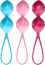 Satisfyer V Balls - Vaginale Balletjes - 3 stuks - Rood, Roze & Blauw