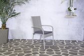 SenS Garden Furniture - Rhodos Stapelstoel Grey + Cushion - Grijs