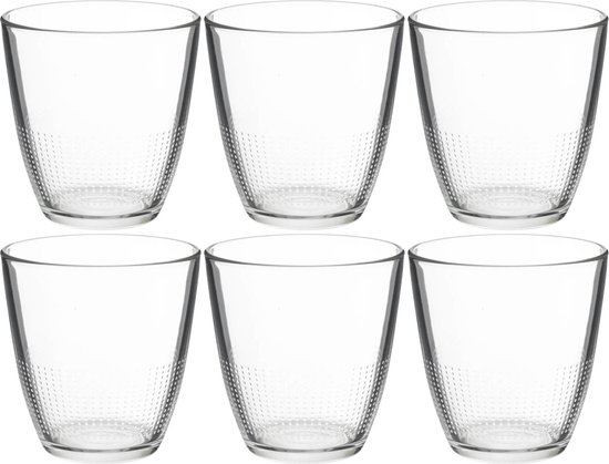 Set van 6x stuks water/sap glazen Claudi 250 ml van glas - Drinkglazen - Waterglazen