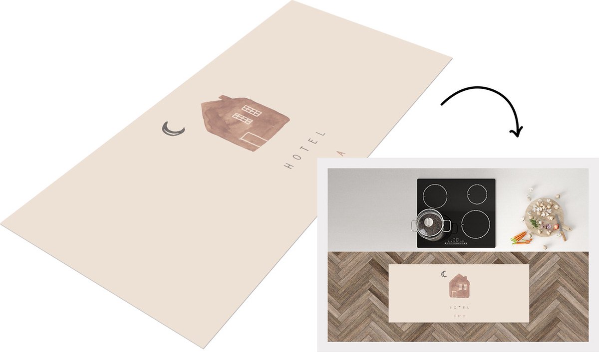 KitchenYeah Keukenloper - Loper keuken - Spreuken - Quotes Hotel Oma - Grootmoeder - Moederdag cadeautje - Oma - 120x50 cm - Keukenloper vinyl Multicolor